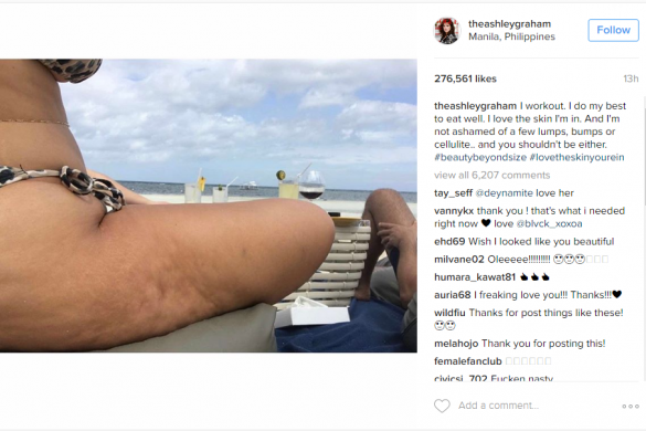 Le top Ashley Graham affiche fièrement sa cellulite (photo)