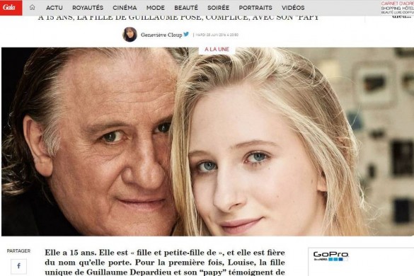 Gérard Depar­dieu présente sa petite-fille, Louise ! 