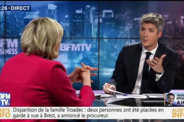 Marine Le Pen accuse BFM TV sur leur antenne de soutenir Emmanuel Macron 