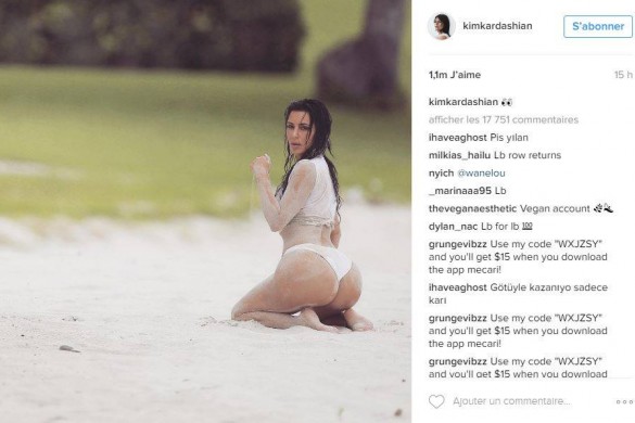 Kim Kardashian : son maillot de bain transparent affole la toile 