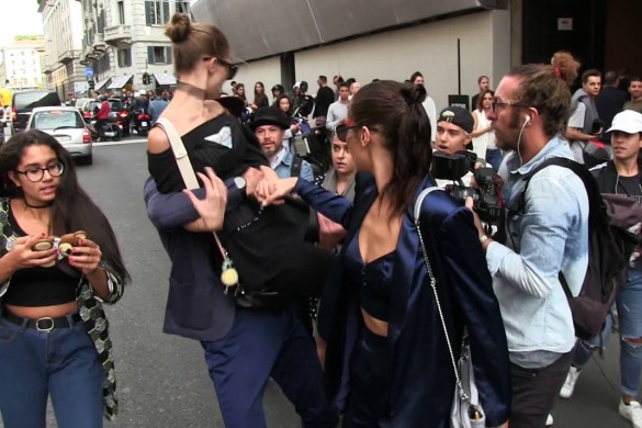 Shocking ! Gigi Hadid agressée par un fan à Milan (vidéo)