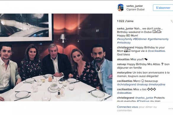 Louis Sarkozy publie une photo de famille très austère sur Instagram