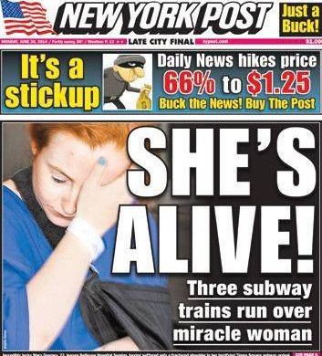 Trois métros lui ont roulé dessus, elle s’en sort avec une simple fracture !