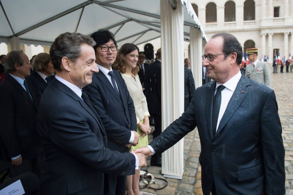 François Hollande et Nicolas Sarkozy dans le même avion pour les funérailles de Shimon Peres