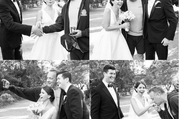 Surprise ! Tom Hanks s’incruste en pleine séance photos de mariage (photos)